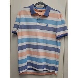 IZOD Men's IZOD Advantage Classic-Fit Striped Performance Polo Men's Medium‎ EUC